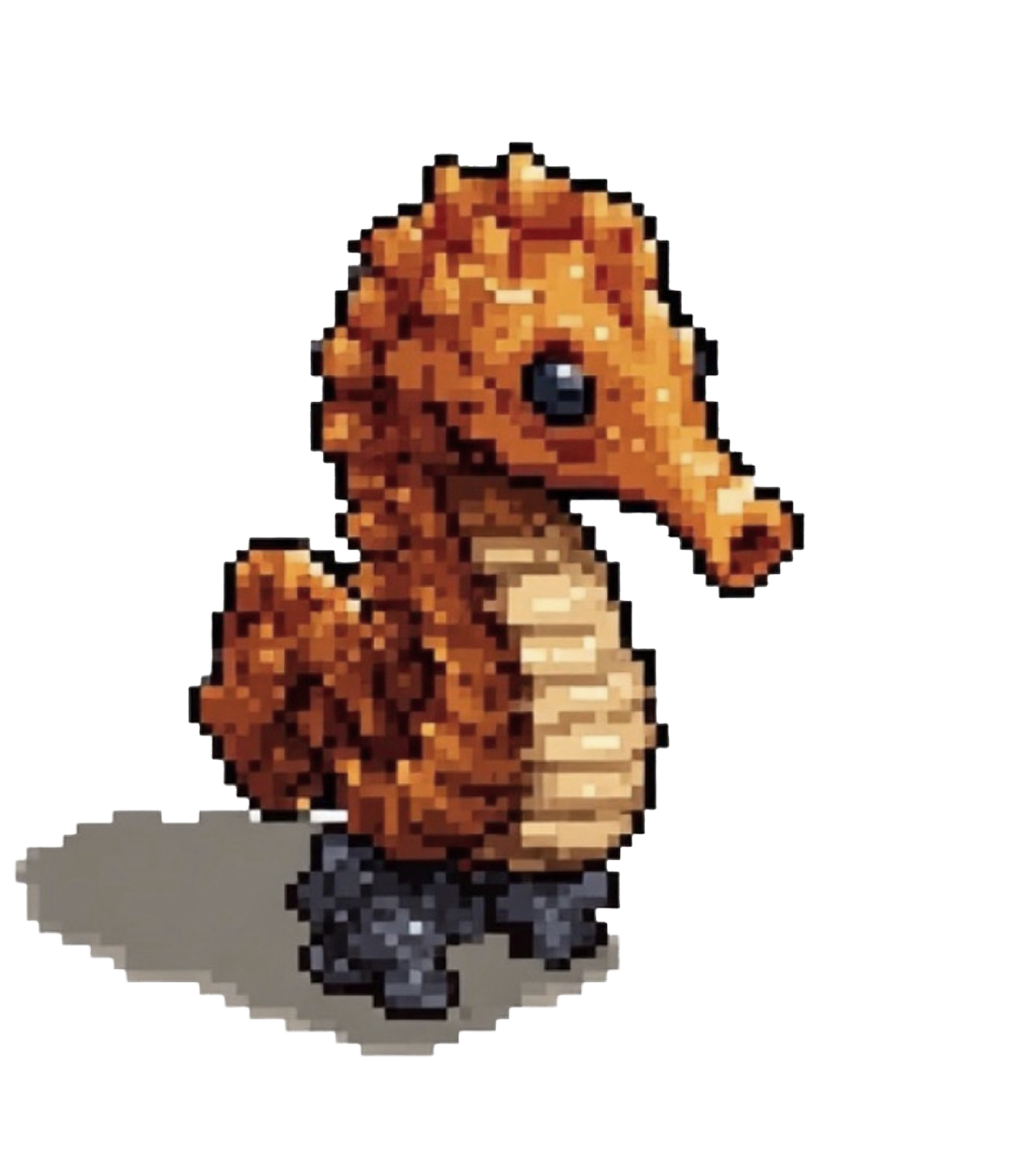 Oceans pixel seahorse mark